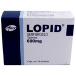 LOPID GEMFIBROZIL 600MG 14TABS