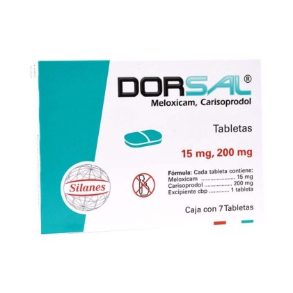 DORSAL MELOXICAM-CARISOPRODOL 15/200MG 7TABS