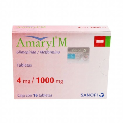 AMARYL M GLIMEPIRIDE-METFORMIN 4/1000MG 16TABS