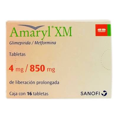 AMARYL XM GLIMEPIRIDE-METFORMIN 4/850MG 16TABS ER