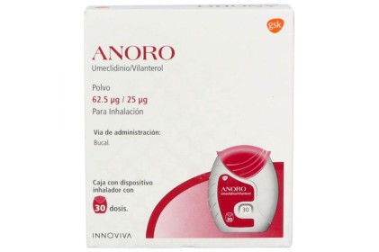 ANORO ELLIPTA UMECLIDINIUM-VILANTEROL 62.5/25MCG 30 DOSES