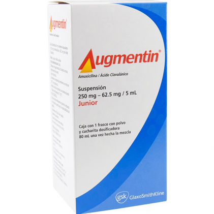 AUGMENTIN JR ORAL SUSPENSION AMOXICILLIN-POTASSIUM CLAVULANATE 250/62 ...