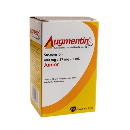 Augmentin 12h Jr Oral Suspension Amoxicillin-potassium Clavulanate 400 