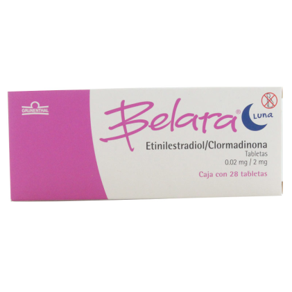 BELARA LUNA ETHINYLESTRADIOL-CHLORMADINONE 0.02/2MG 28TABS