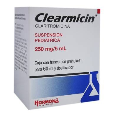 CLEARMICIN PEDIATRIC ORAL SUSPENSION CLARITHROMYCIN 250MG/5ML 60ML