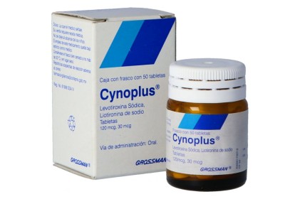 CYNOPLUS LEVOTHYROXINE-LIOTHYRONINE 120/30MCG 50 TABLETS