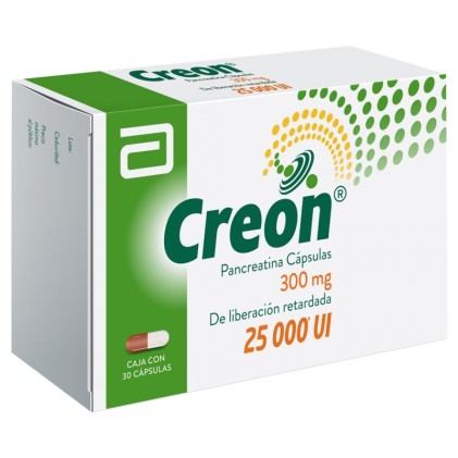 CREON PANCRELIPASE 25000 USP UNITS 30CAPS DR