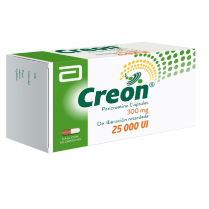 CREON PANCRELIPASE 25000 USP UNITS 50CAPS DR