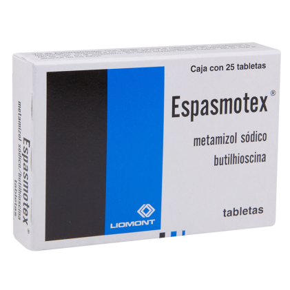 ESPASMOTEX HYOSCINE BUTYLBROMIDE-METAMIZOLE 10/250MG 25TABS ...