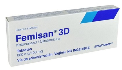 FEMISAN 3D VAGINAL TABS KETOCONAZOLE-CLINDAMICYN 800/100MG 3TABS