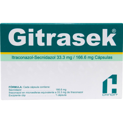 GITRASEK ITRACONAZOLE-SECNIDAL 33.3/166.6MG 12CAPS