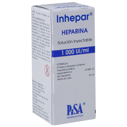 INHEPAR VIAL HEPARIN 1000 UNITS/ML 10ML