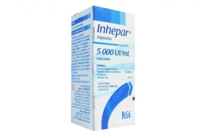 INHEPAR VIAL HEPARIN 5000 UNITS/ML 10ML