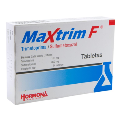 MAXTRIM F TRIMETHOPRIM-SULFAMETHOXAZOLE 160/800MG 14TABS