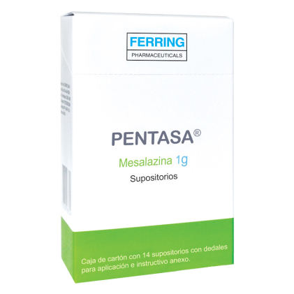 PENTASA SUPPOSITORIES MESALAMINE 1GR 14SUPP XR