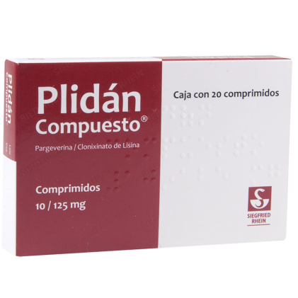 PLIDAN COMPOUND PARVEGERINE-LYSINE CLONIXINATE 10/125MG 20TABS