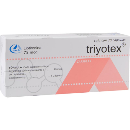 TRIYOTEX LIOTHYRONINE 75MCG 30CAPS